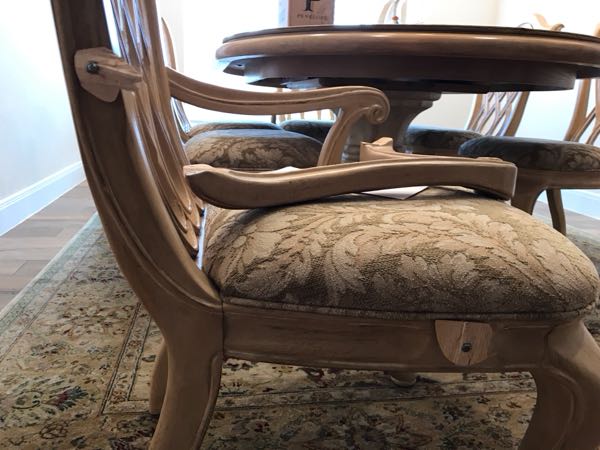 Damaged dining chair